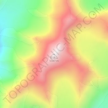 Mapa topográfico 祁连山, altitud, relieve
