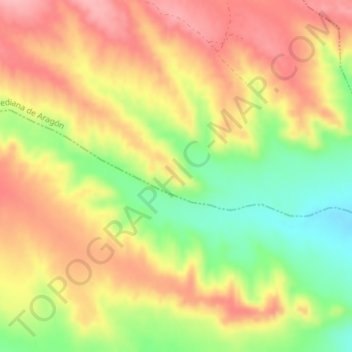 Mapa topográfico Pedriza, altitud, relieve