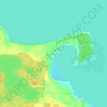 Mapa topográfico Saint James, altitud, relieve