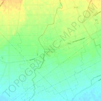 Mapa topográfico Pantianicco, altitud, relieve
