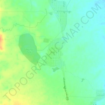 Mapa topográfico Tesu, altitud, relieve