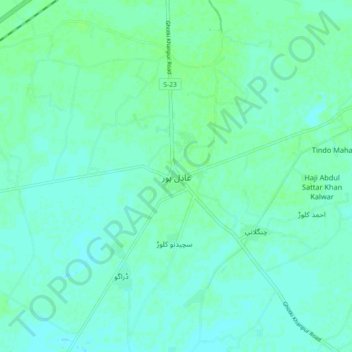 Mapa topográfico Adil Pur عادل پور, altitud, relieve