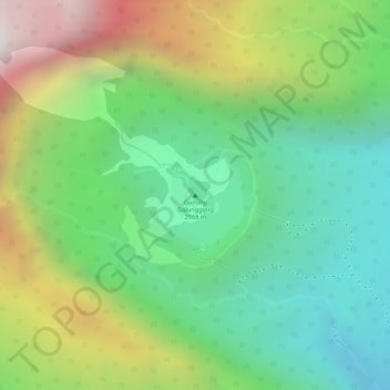 Mapa topográfico Mount Galunggung, altitud, relieve