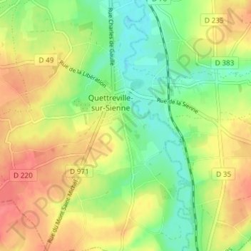 Mapa topográfico La Maladrerie, altitud, relieve