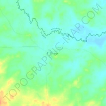 Mapa topográfico El Dragal, altitud, relieve