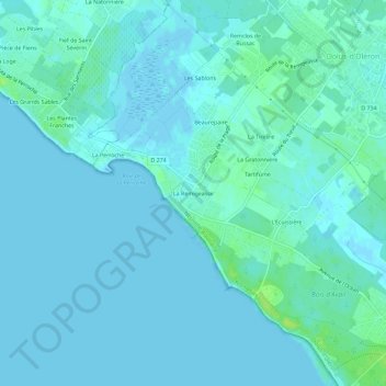 Mapa topográfico La Remigeasse, altitud, relieve