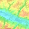 Mapa topográfico Les Rogareaux, altitud, relieve