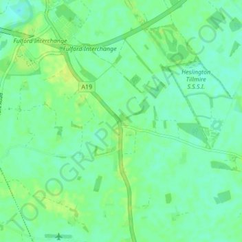 Mapa topográfico Crockey Hill, altitud, relieve