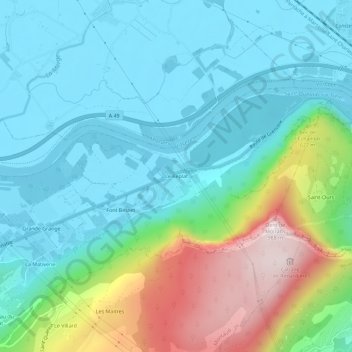 Mapa topográfico Le Replat, altitud, relieve