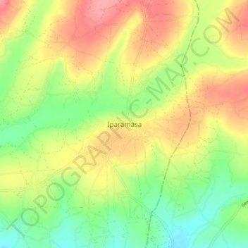 Mapa topográfico Iparamasa, altitud, relieve