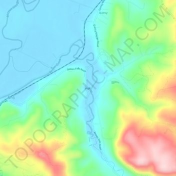 Mapa topográfico Inglis, altitud, relieve