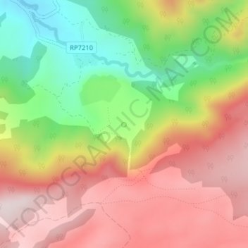 Mapa topográfico Zaouiat Ifrane, altitud, relieve