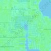 Mapa topográfico Middle Tampa Bay, altitud, relieve