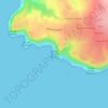 Mapa topográfico Pointe du Bec de l'Âne, altitud, relieve