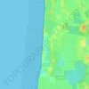 Mapa topográfico Stella-Plage, altitud, relieve
