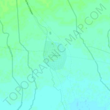 Mapa topográfico Chipaya, altitud, relieve