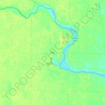Mapa topográfico Dale, altitud, relieve