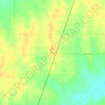 Mapa topográfico Aulne, altitud, relieve