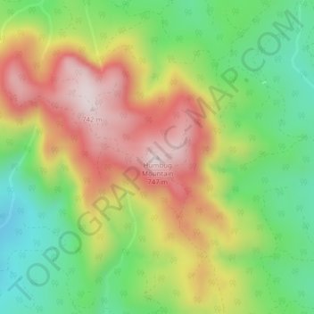 Mapa topográfico Humbug Mountain, altitud, relieve