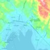 Mapa topográfico Baras, altitud, relieve