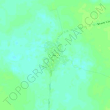 Mapa topográfico Solferino, altitud, relieve