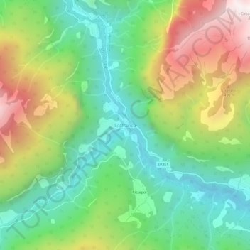 Mapa topográfico Soffranco, altitud, relieve