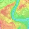 Mapa topográfico Coarezza, altitud, relieve