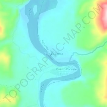 Mapa topográfico Sarita Colonia, altitud, relieve
