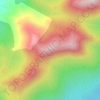 Mapa topográfico Capivari Médio, altitud, relieve