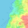 Mapa topográfico Kervilon, altitud, relieve