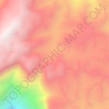 Mapa topográfico Angostura, altitud, relieve