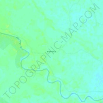 Mapa topográfico Morroco, altitud, relieve