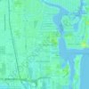 Mapa topográfico Port Everglades, altitud, relieve