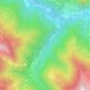 Mapa topográfico Les Testus, altitud, relieve