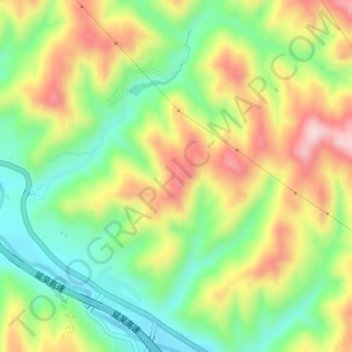 Mapa topográfico 黄土高原, altitud, relieve