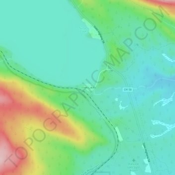 Mapa topográfico Odell Lake, altitud, relieve