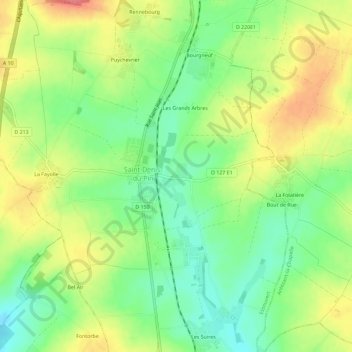 Mapa topográfico Le Petit Bois, altitud, relieve