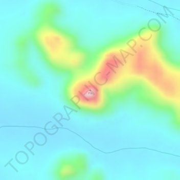 Mapa topográfico Pla, altitud, relieve