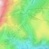 Mapa topográfico Passo Campolongo, altitud, relieve