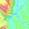 Mapa topográfico Omeo, altitud, relieve