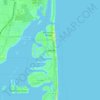 Mapa topográfico Surfside, altitud, relieve