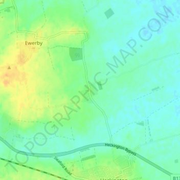 Mapa topográfico Howell, altitud, relieve