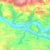 Mapa topográfico Kermaniec, altitud, relieve