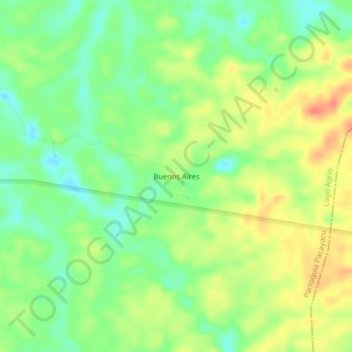 Mapa topográfico Buenos Aires, altitud, relieve