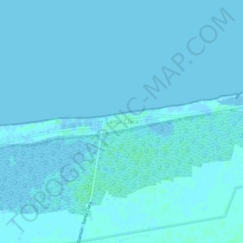 Mapa topográfico Santa Clara, altitud, relieve