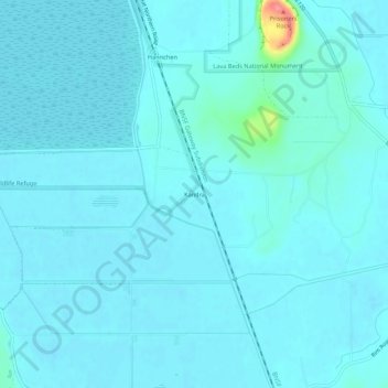 Mapa topográfico Kandra, altitud, relieve