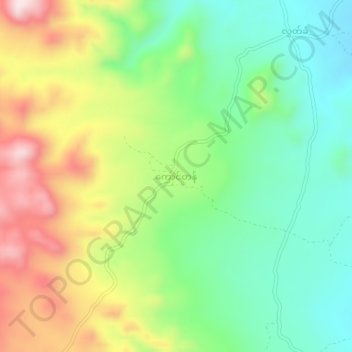 Mapa topográfico Kawng Tan, altitud, relieve