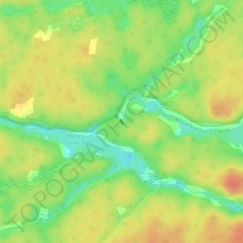Mapa topográfico Memesagamesing Lake Dam, altitud, relieve