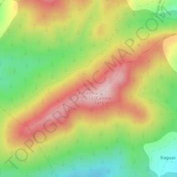 Mapa topográfico El Castillar, altitud, relieve