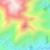 Mapa topográfico Mount Lingguhob, altitud, relieve